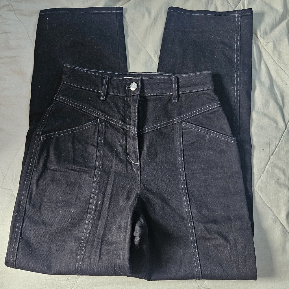 WILFRED FREE Archer Pant Black Utility Cotton Blend Size 0 Aritzia